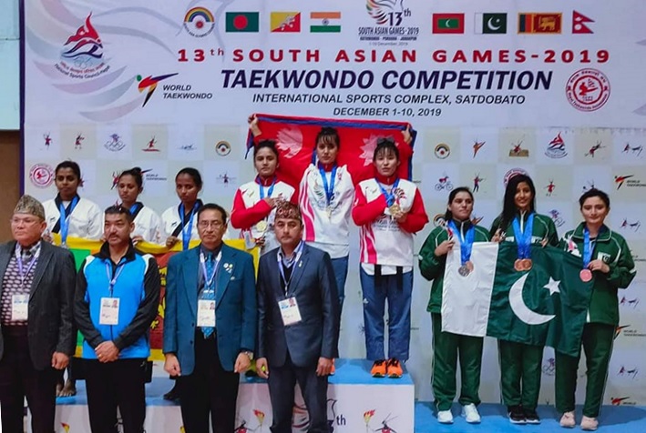 Nepal Shows Supremacy in Taekwondo at 13th South Asian Games written by World Taekwondo